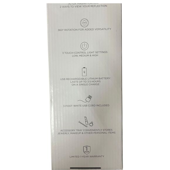 Conair Halo LED Double Sided 1x/10x Vanity Mirror 360 Rotation new in box - Picture 5 of 8